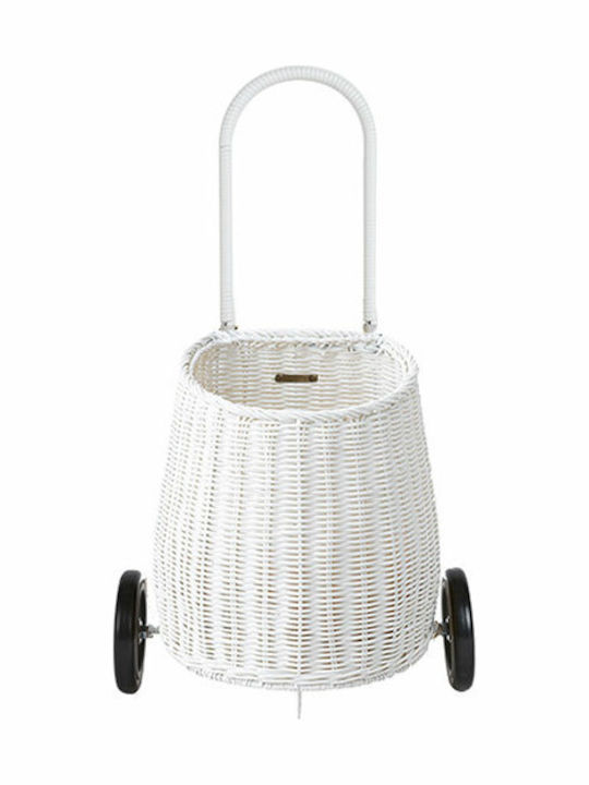 Olli Ella Kinder Aufbewahrungskorb aus Stroh Original Luggy Weiß 38x26x74cm 1Stück
