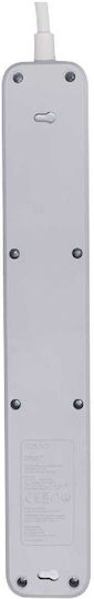 Savio Power Strip with Surge Protection 4 Positions with 3 USB-A, Switch and Cable 1.5m