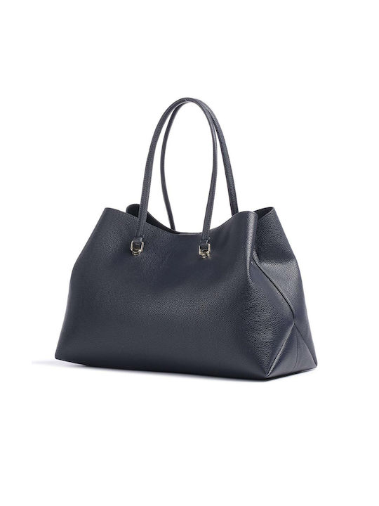 Damen Tasche Shopper Schulter Blau
