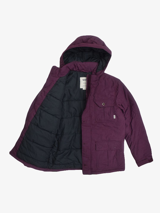 Vans Kids Jacket Sleeveless with Hood Burgundy