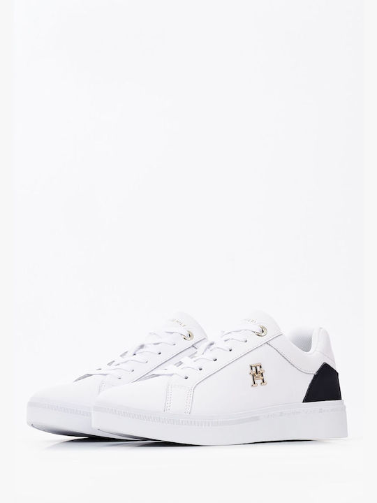 Tommy Hilfiger Casual Court Γυναικεία Sneakers Λευκά