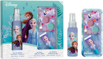 Air-Val International Frozen Set Kids Eau de Toilette with Lip Gloss 6ml & Eyeshadows 100ml