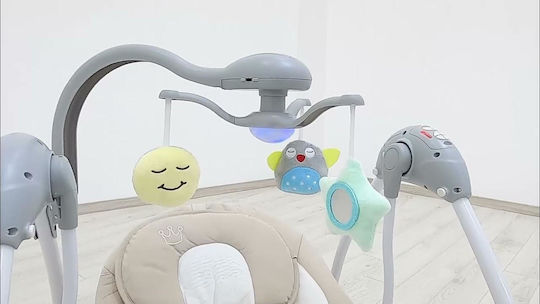 Cangaroo Elektrisch Baby Relax Schaukel Jessica mit Musik und Vibration Beige für Kind bis 9kg