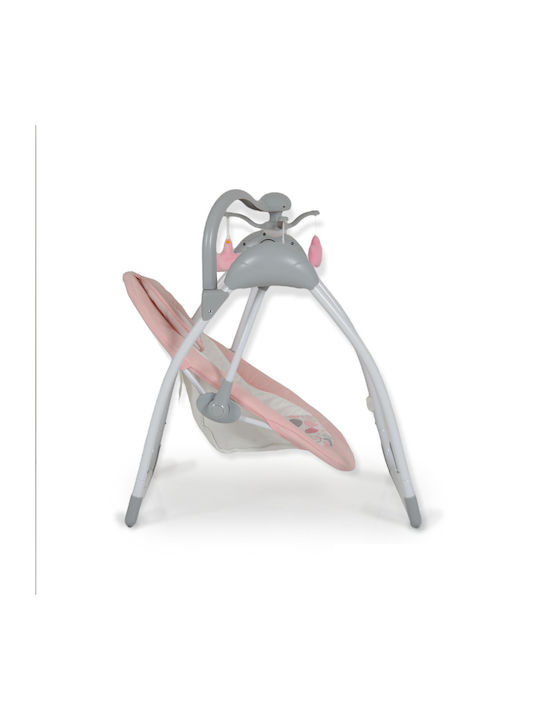 Cangaroo Electric Baby Relax Swing Jessica with Music and Vibration Pink for Child up to 9kg