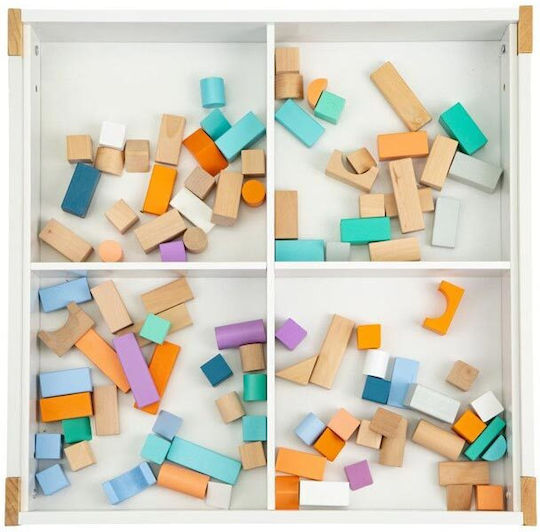 Măsuță de copii din lemn cu două scaune Set Masă cu Scaune pentru Copii din Lemn Alb Ecotoys