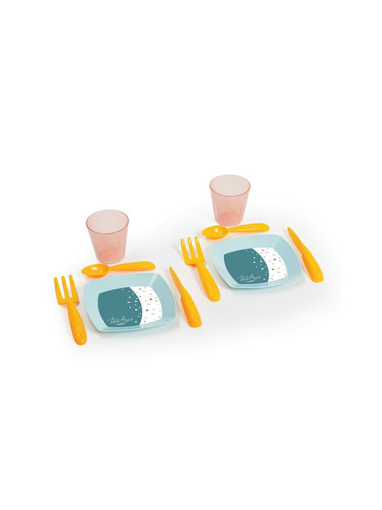 Kinder Tischset mit Stühlen aus Plastik Blau Ecoiffier