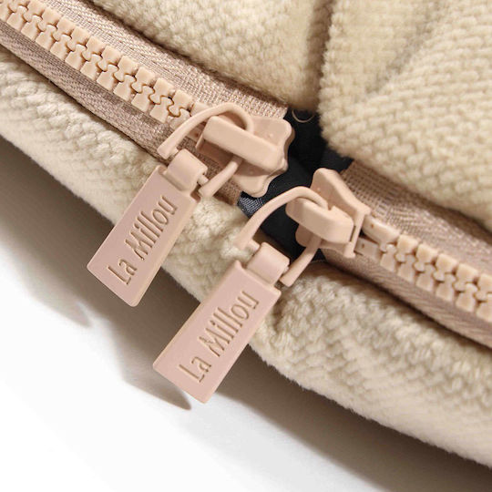 La Millou Aspen Uni Velvet Stroller Footmuff with Velvet Lining 110x50cm Beige