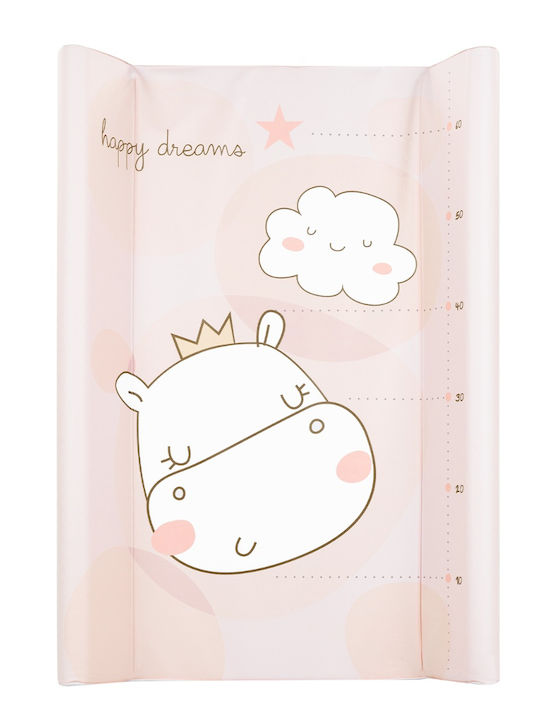 Kikka Boo Weiche Wickelauflage Hippo Dreams aus Kunststoff Rosa 50x70cm