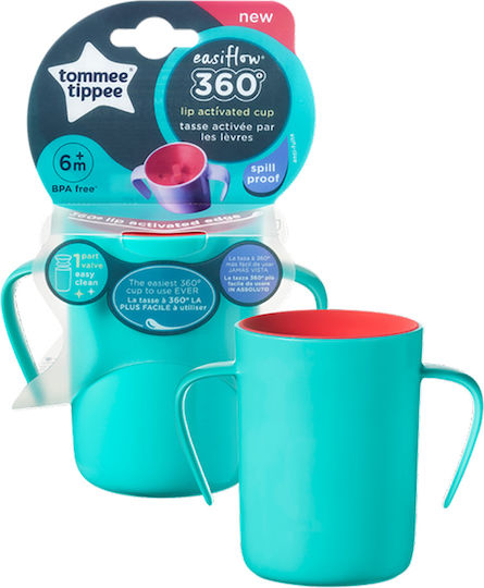 Tommee Tippee Baby Cup Easiflow 360° made of Plastic Turquoise 200ml for 6m+m+