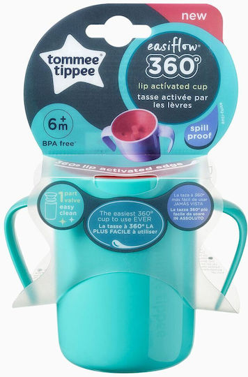 Tommee Tippee Baby Cup Easiflow 360° made of Plastic Turquoise 200ml for 6m+m+