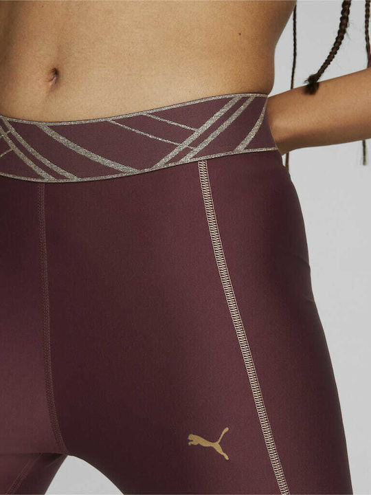 Deco Glam Γυναικείο Cropped Κολάν Μπορντό 522256-42