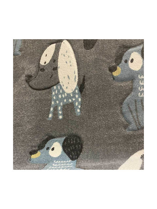Koulis Carpets Σκυλάκια 8320A Παιδικό Χαλί Γκρι 70x150cm