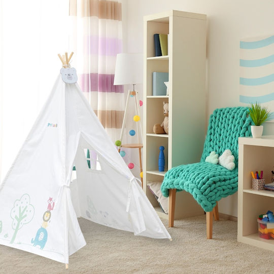 Viga Toys Παιδική Σκηνή Ινδιάνικη Λευκή για 3 χρονών και άνω
