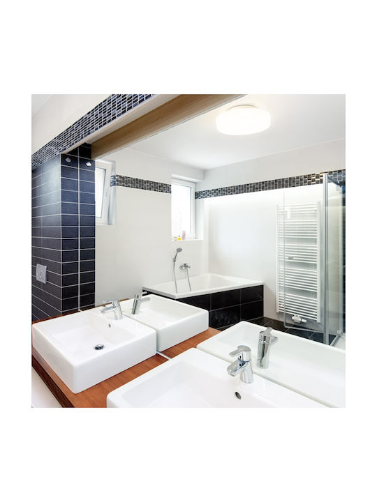 Rendl Light Studio Outdoor Ceiling Flush Mount with Integrated LED in White Color R13642
