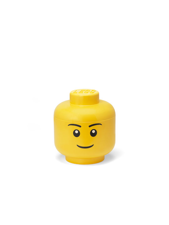 LEGO Children's Storage Box made of Plastic Head Yellow 24x24x27cm 1pcs