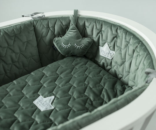 La Millou Velvet Crib Bumpers Classic Inside Gray 25x210cm 103.00713