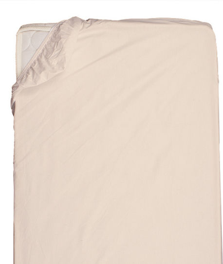 Mother Baby Fitted Beige Baby Sheets 68x178cm