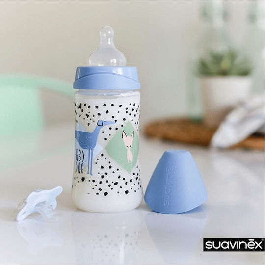 Suavinex Πιπίλα Σιλικόνης για 2-4 μηνών Leaves με Θήκη Green