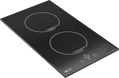 Thermogatz TGS IND22 GL Domino Autonomous Cooktop with Induction Burners and Locking Function 30x52cm