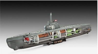 Revell U-Boat XXI Type w. Interieur Static Submarine Model 1:144 53.1cm 163pcs