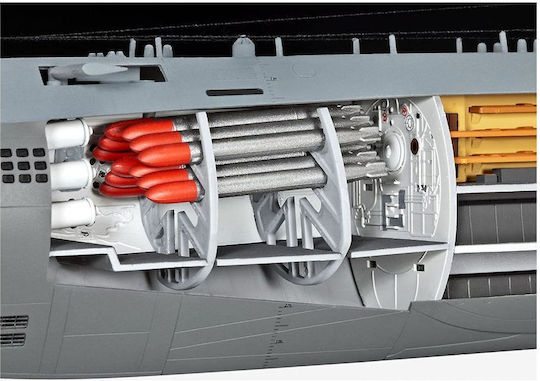Revell U-Boat XXI Type w. Interieur Modeling Figure Submarine Gray 163 Pieces in Scale 1:144 53.1cm.