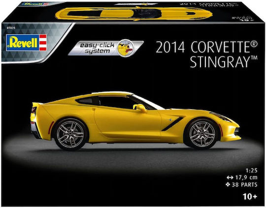 Revell Chevrolet 2014 Corvette Stingray Modeling Figure Car 38 Pieces in Scale 1:25 17.9x8.6x4.9cm.