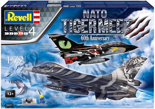 Revell Φιγούρα Μοντελισμού Αεροπλάνο 60th Anniversary Nato Tiger Meet 231 Κομματιών σε Κλίμακα 1:72 με Κόλλα και Χρώματα