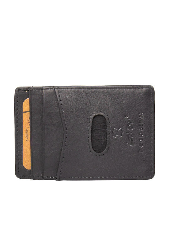 Leder Herren Geldbörse Karten mit RFID Schwarz