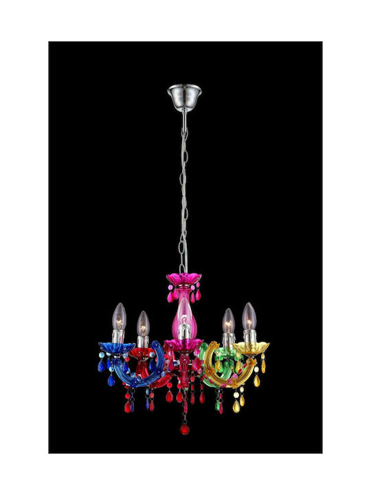 Globo Lighting Cuimbra II Πολυέλαιος με Κεράκια Πολύχρωμος