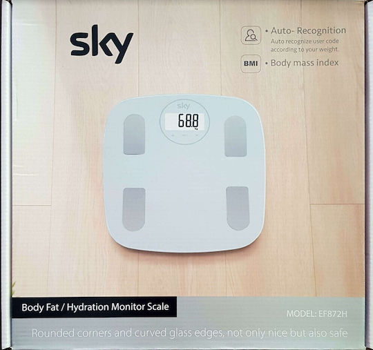 Sky Sky Ψηφιακή Ζυγαριά 180kg Λευκή EF872H