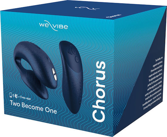 We-Vibe Chorus Couples Vibrator Mini Δονητής για Ζευγάρια με Απομακρυσμένο Έλεγχο 7.8cm Cosmic Blue