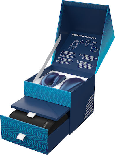 We-Vibe Chorus Couples Vibrator Mini Δονητής για Ζευγάρια με Απομακρυσμένο Έλεγχο 7.8cm Cosmic Blue