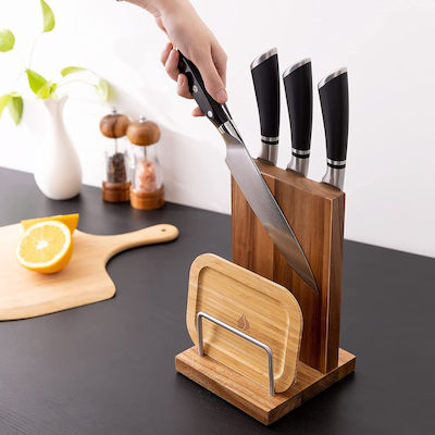 Navaris Magnetic Knives Stand Wooden