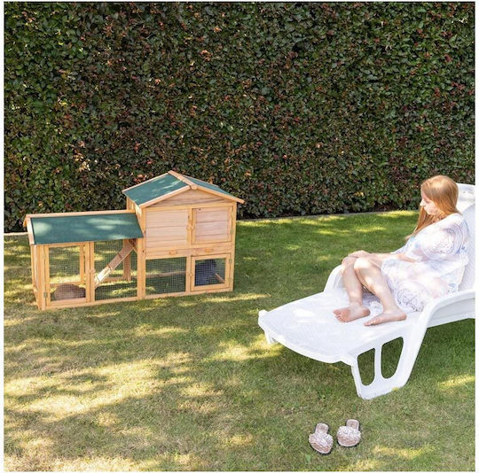 20524 Wooden Cage for Rabbits 147x53x85cm