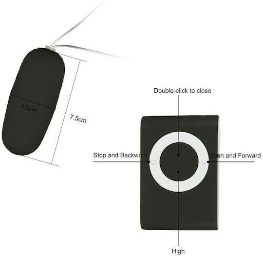 Mini Vibrator Egg 8cm Black
