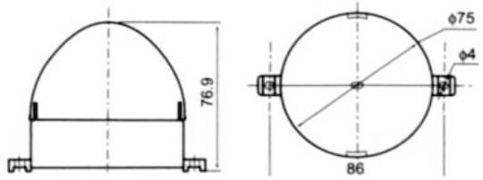 Cntd C-3072 Фарове за алармени системи с Жълт LED светлина 24V 7.5x8.5см.