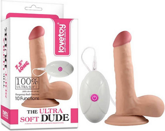 Lovetoy The Ultra Soft Dude Ρεαλιστικός Δονητής 19cm Flesh