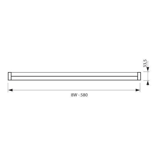 Vivalux Spica Under-Cabinet LED Light 9W Natural White with Switch 58cm