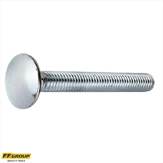 F.F. Group Carriage Bolt Galvanized DIN 603 with Diameter M8 and Length 70mm