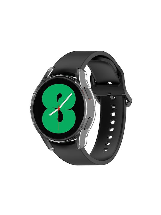 Silikonhülle mit Glas in Transparent Farbe für Galaxy Watch 4 44mm