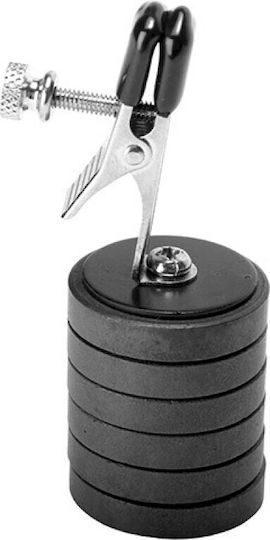XR Master Series Onus Nipple Clip W Magnet Weights Brustwarzenklemmen in Silber Farbe