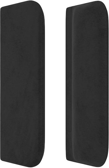 vidaXL Stoff Kopfstütze für Betten Schwarz 163x88cm