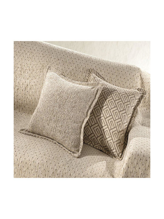 Guy Laroche Guy Laroche Decorativi Throw Pillow Cover Libra Made of 100% Cotton Natural 50x50cm