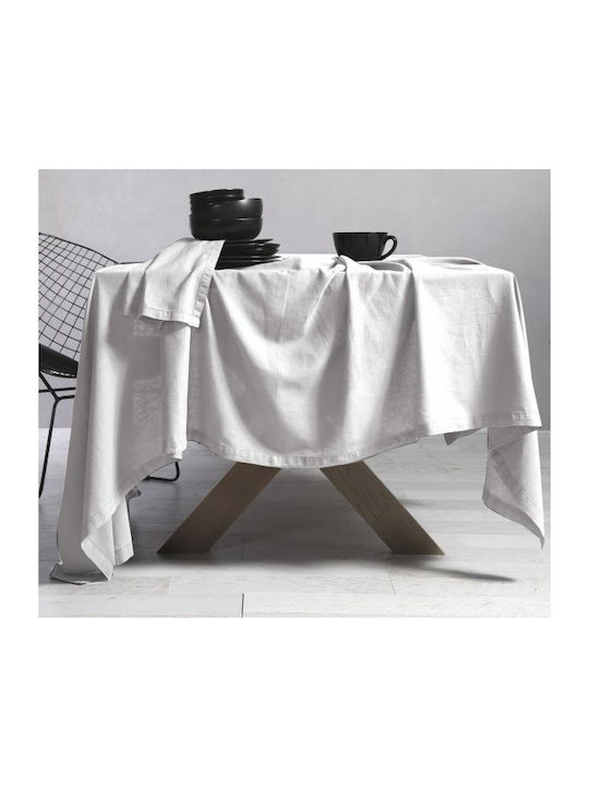 Nef-Nef Homeware Napkin Cotton-Linen Silver 50x50cm