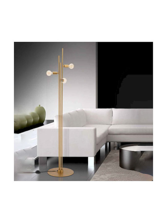 Luma Floor Lamp H185xW40cm. with Socket for Bulb E27 Gold