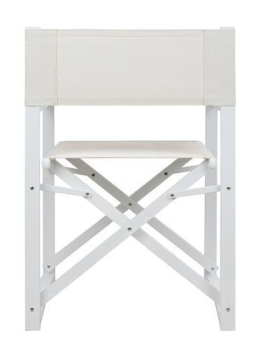 Director's Chair Aluminum White 57x48.5x85.5cm