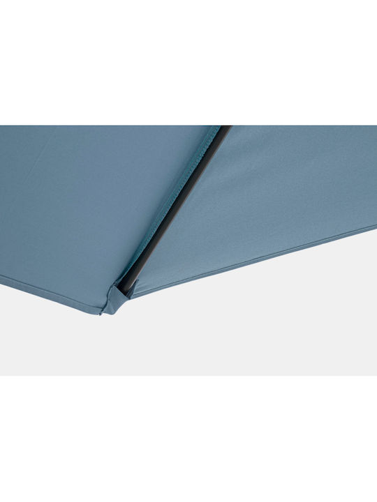 Circular Aluminum Garden Parasol Blue Φ2.7xH2.35m