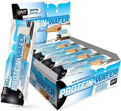 QNT Protein Wafer Bars with 32% Protein & Flavor Vanilla Yogurt 12x35gr