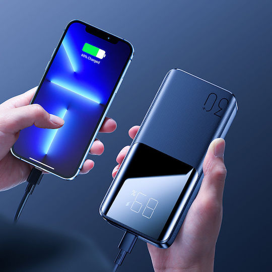 Joyroom JR-T015 Power Bank 30000mAh 15W με 2 Θύρες USB-A και Θύρα USB-C Μαύρο
