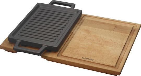 Lava LV Eco HP 2215 T13 K4 Double Sided Baking Plate with Cast Iron Flat and Grill Surface 22cm x 15cm
